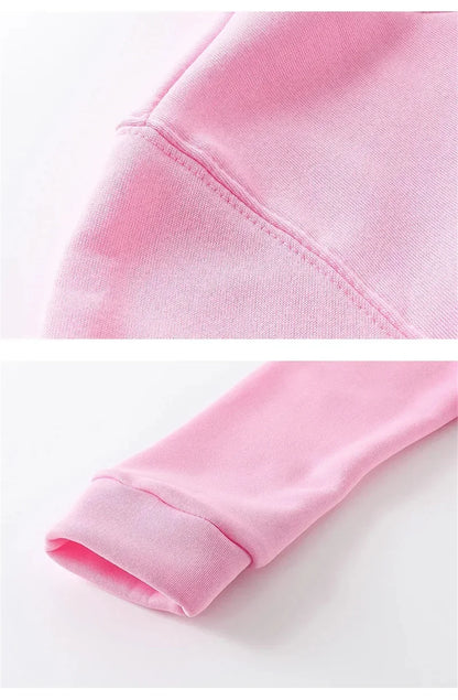 Women's Autumn and Winter Warm and Loose Casual American Flag Pattern Printed Suede Long Sleeved Hooded Sweatshirt Clothing