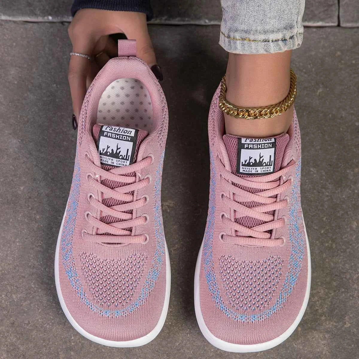 Sneakers Shoes For Woman Wide Barefoot Breathable Lace Up Flats Light Fashion Casual Outdoor Walking Loafers Women Shoes New