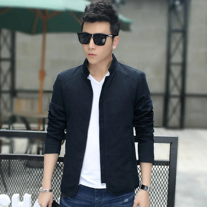 Men's fashion Jacket coats male Jacket Full Zip Windproof Work Coat blazer Outwear coats Men's Bomber Zipper Jacket Male