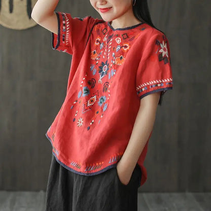 Women's T-shirt Summer 2024 Outfit Short Sleeve Top Female Graphic Cheap Clothes Aesthetic Baggy Korean Cotton Linen Clothing Xl
