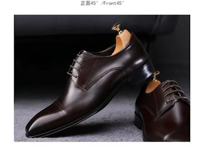 Fashion Business Dress Men Shoes Formal Slip On Dress Shoes Mens Oxfords Footwear High Quality Leather Shoes For Men Loafers