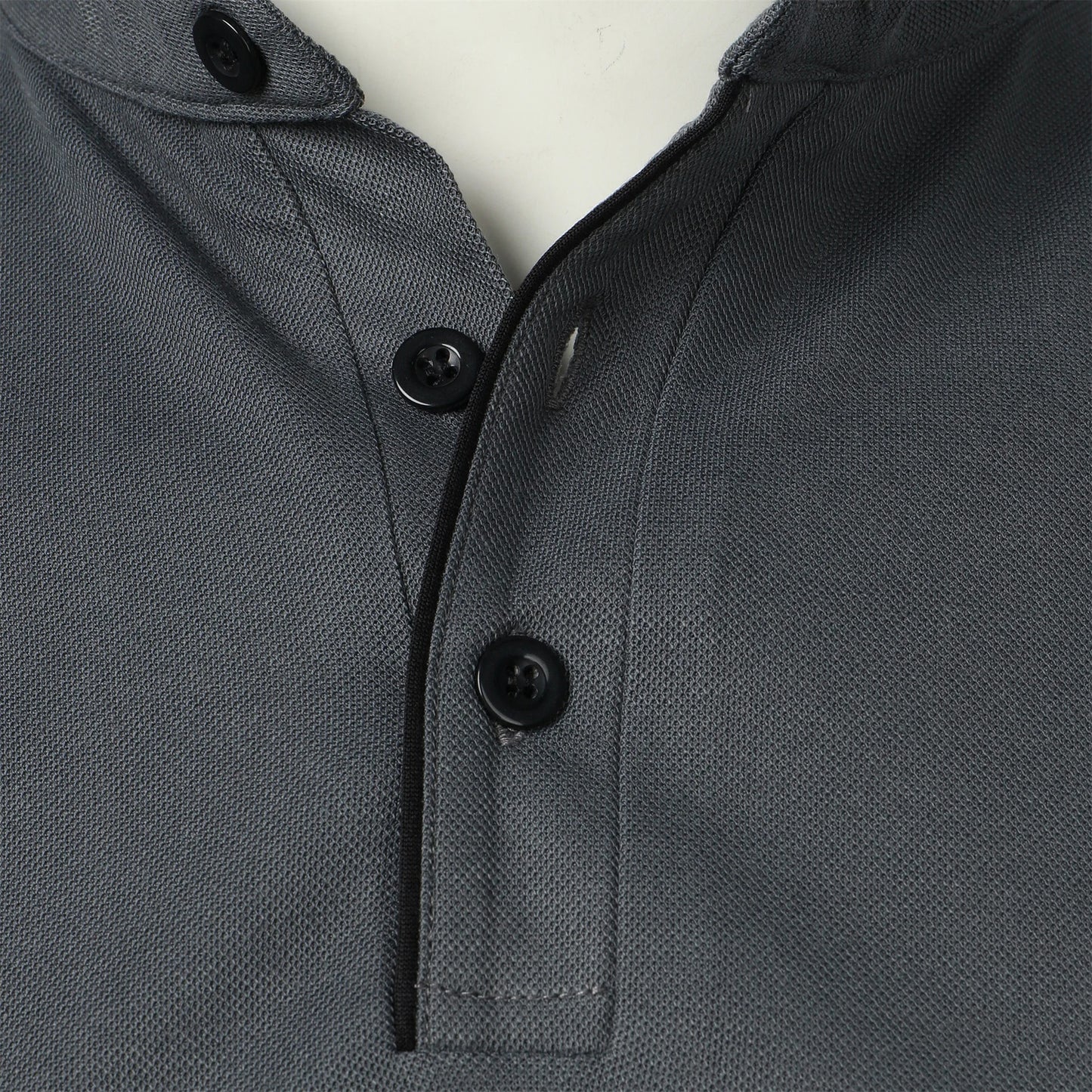 Men's short-sleeved stand-up collar top casual fashion daily solid color short-sleeved stand-up collar T-shirt casual top
