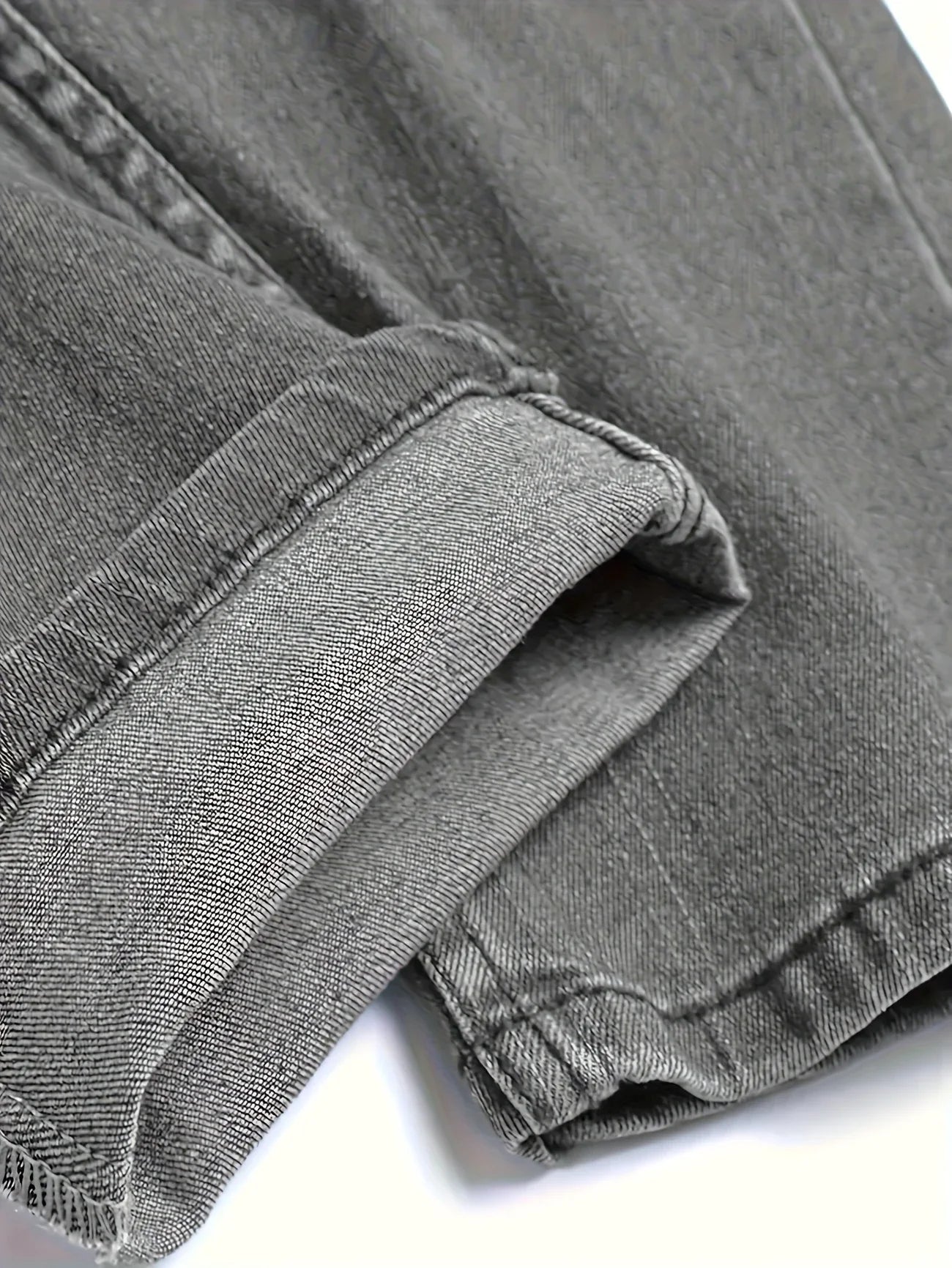 Men's Slim Fit Jeans with Rips for Casual Wear Comfortable Stretch Denim Trousers for Daily Use