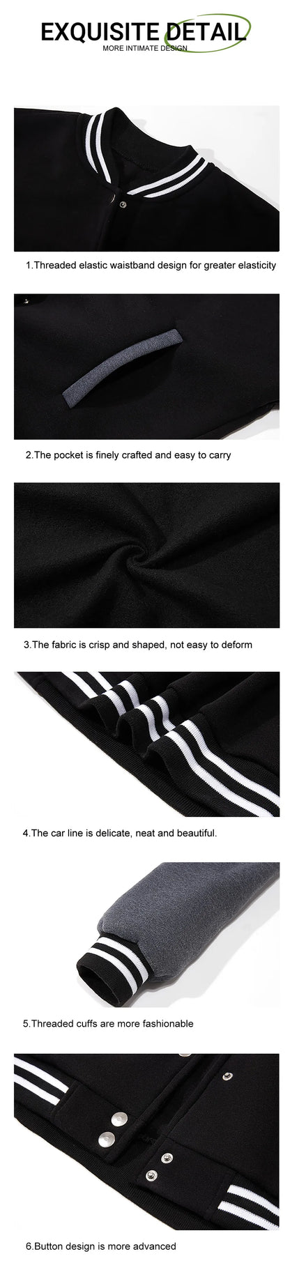 New York Land Of Dreams Capital Of Liberly Baseball Jersey Men Retro Soft Coat Trendy American Jackets Autumn Fleece Men Top