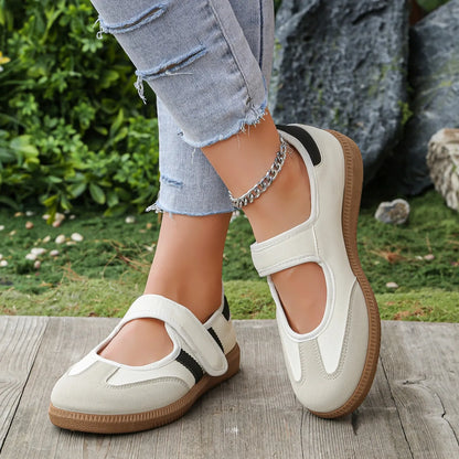Women Sneakers 2026 New Striped Shallow Mouth Designer Shoes Spring Autumn Soft Soled Loafers Comfort Casual Female Sports Shoes