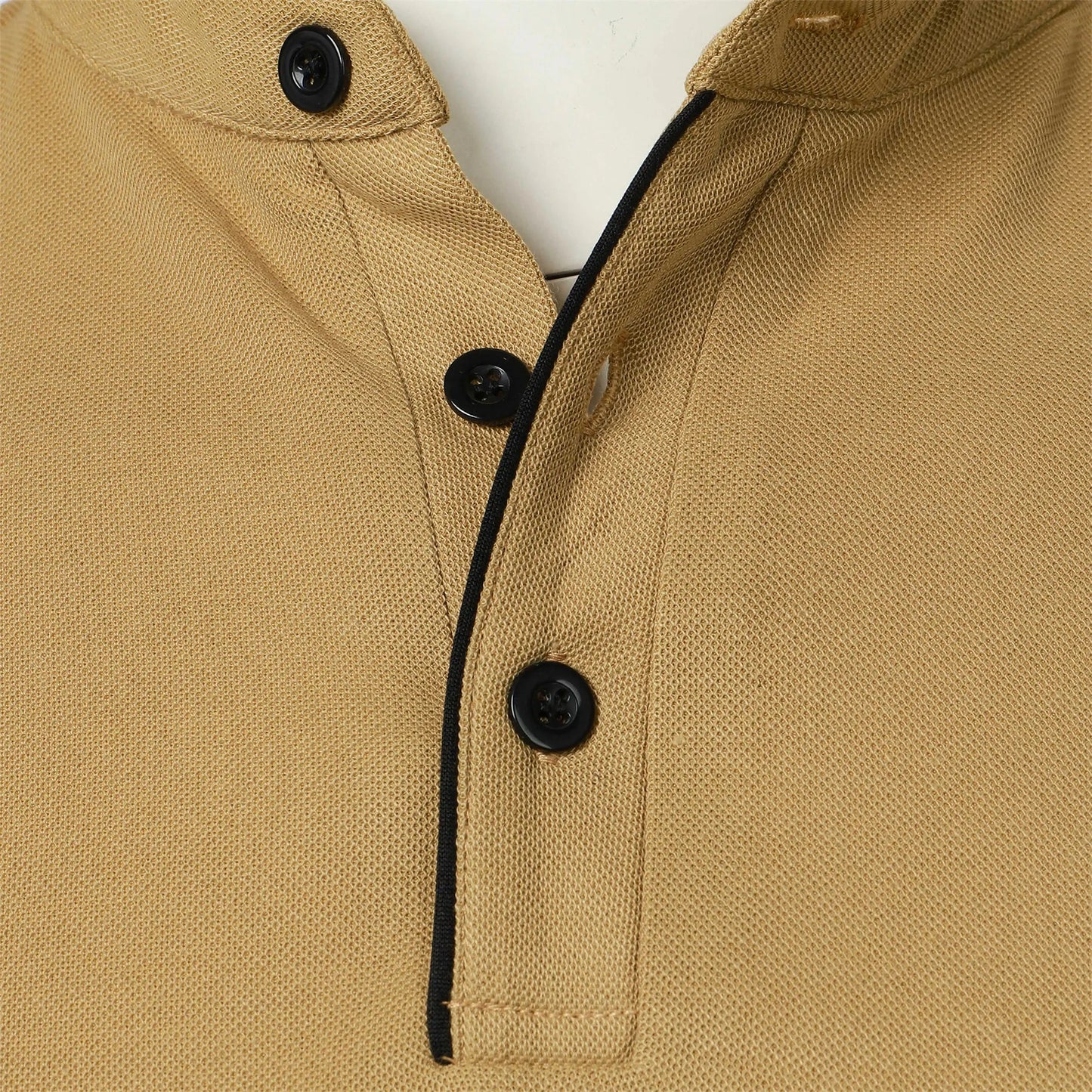 Men's short-sleeved stand-up collar top casual fashion daily solid color short-sleeved stand-up collar T-shirt casual top