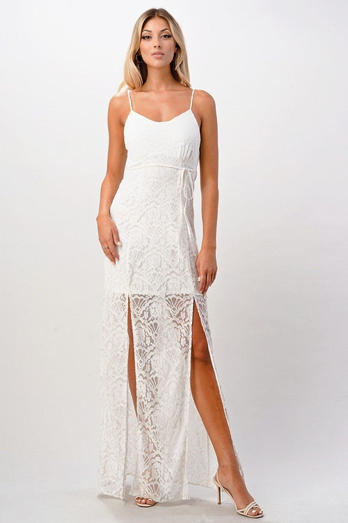 Elegant Black Lace Maxi Dress