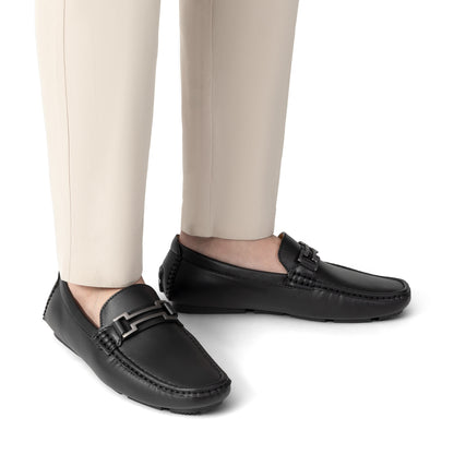 Men's moccasins Penny loafers solid color, breathable and wear-resistant slip-on formal shoes for business occasions, daily office shoes for men