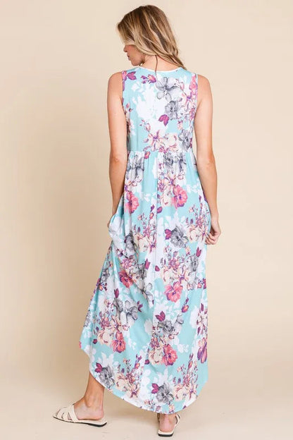 Sleeveless Floral Maxi Dress