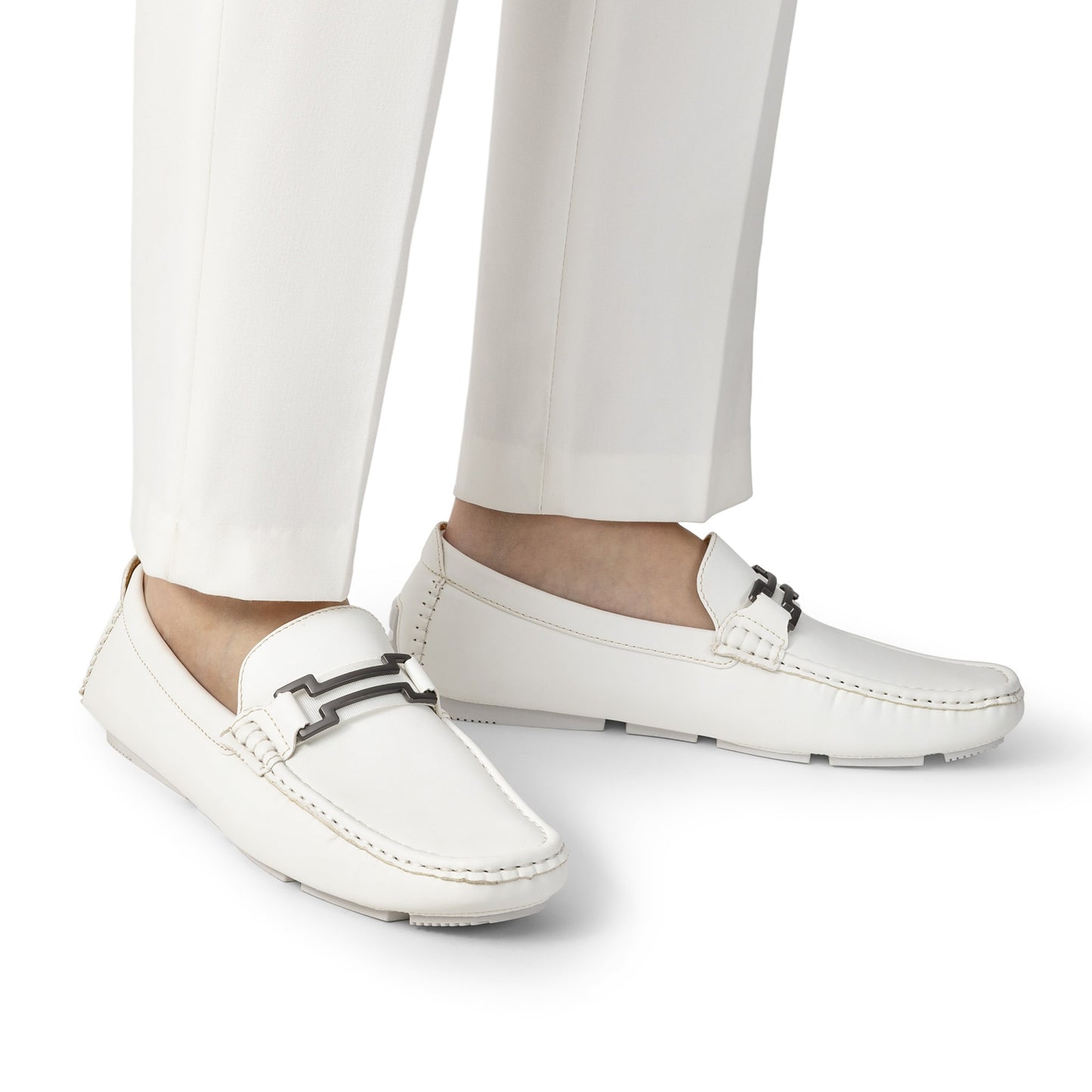 Men's moccasins Penny loafers solid color, breathable and wear-resistant slip-on formal shoes for business occasions, daily office shoes for men