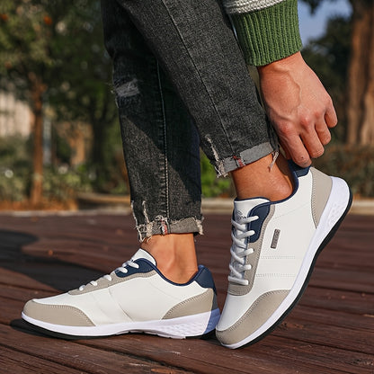 [VanWeir Comfortable Grip Sneakers] VanWeir Plus Size Mens Casual Comfortable Grip Running Sneakers - Durable Lace-Up Design - Ideal for Outdoor Sports & Daily Wear