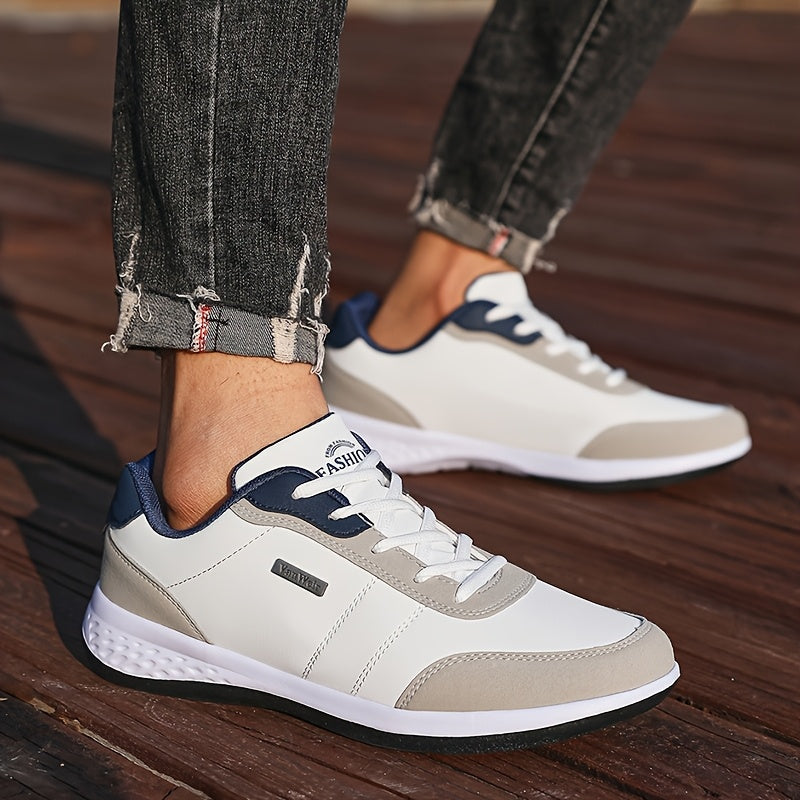 [VanWeir Comfortable Grip Sneakers] VanWeir Plus Size Mens Casual Comfortable Grip Running Sneakers - Durable Lace-Up Design - Ideal for Outdoor Sports & Daily Wear