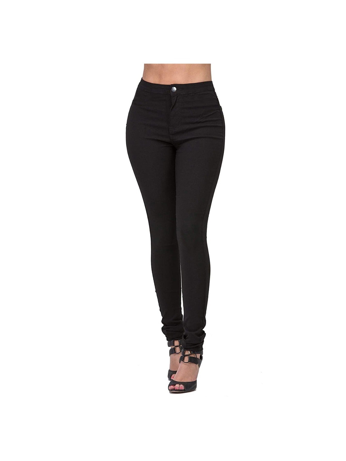 Slim-Fit Stretchy Jeans for Women, Solid Color, Flattering Long Pants, Available in Multiple Colors, European And American Style, Trendy And Versatile