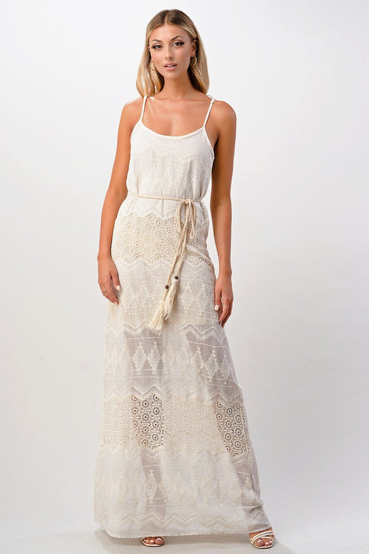 Embroidered Maxi Dress