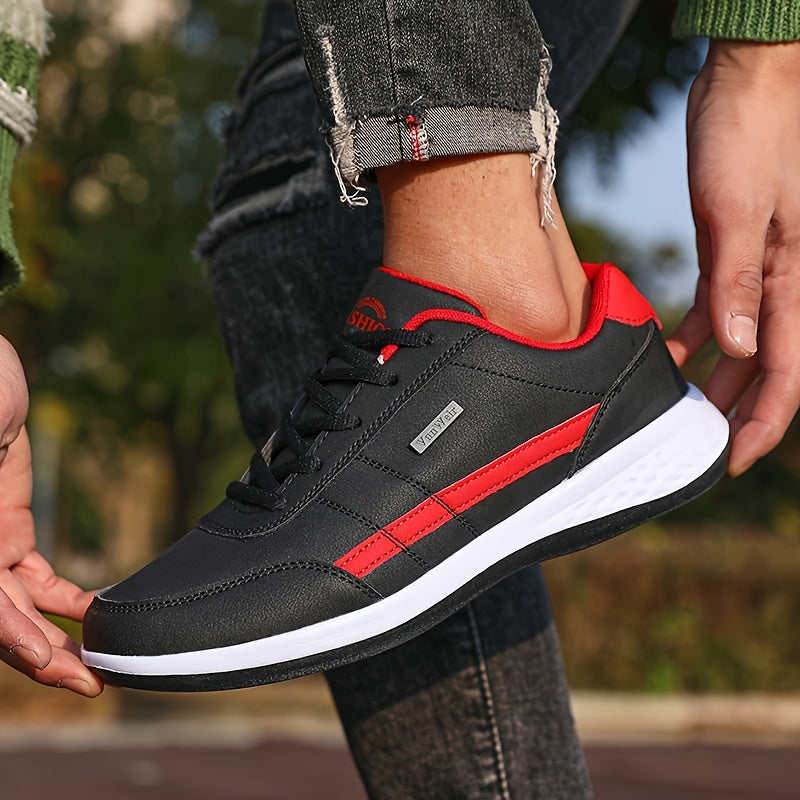 [VanWeir Comfortable Grip Sneakers] VanWeir Plus Size Mens Casual Comfortable Grip Running Sneakers - Durable Lace-Up Design - Ideal for Outdoor Sports & Daily Wear