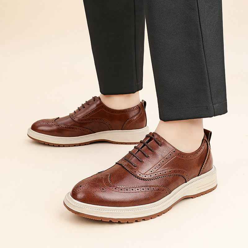 Men's Breathable Leather Business Casual Shoes