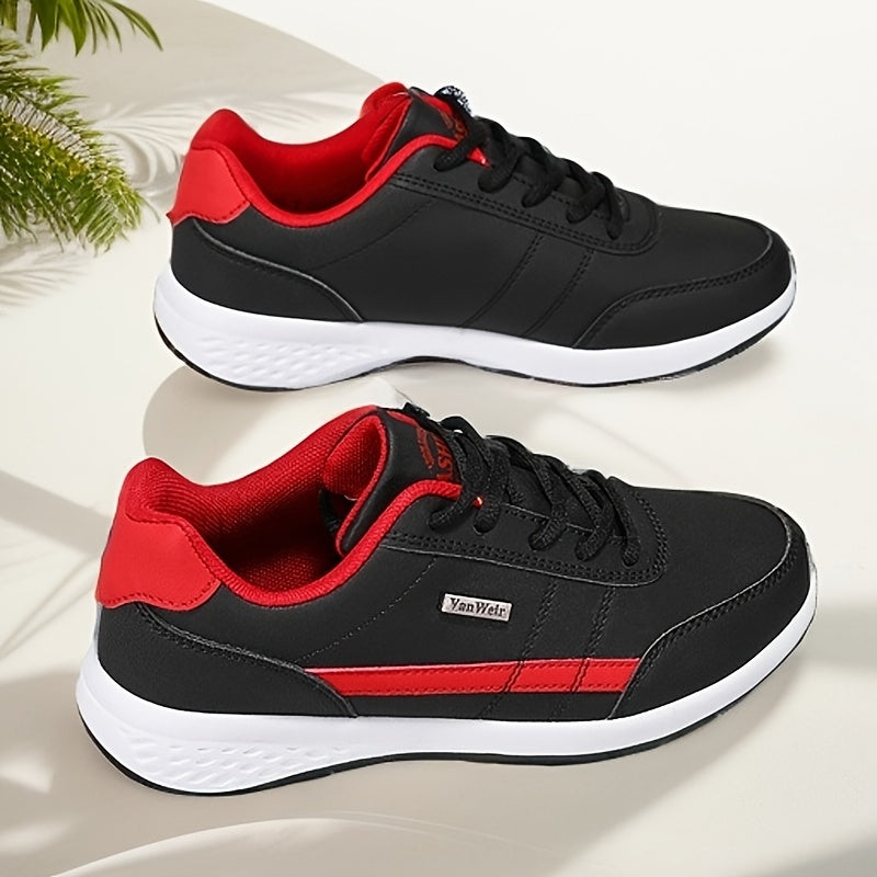 [VanWeir Comfortable Grip Sneakers] VanWeir Plus Size Mens Casual Comfortable Grip Running Sneakers - Durable Lace-Up Design - Ideal for Outdoor Sports & Daily Wear