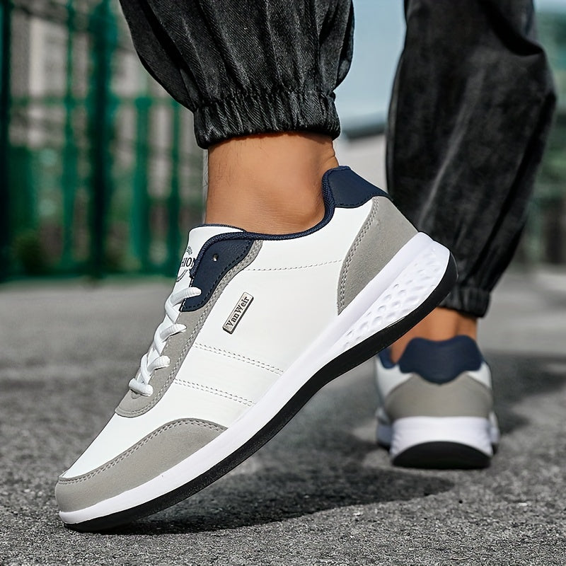 [VanWeir Comfortable Grip Sneakers] VanWeir Plus Size Mens Casual Comfortable Grip Running Sneakers - Durable Lace-Up Design - Ideal for Outdoor Sports & Daily Wear