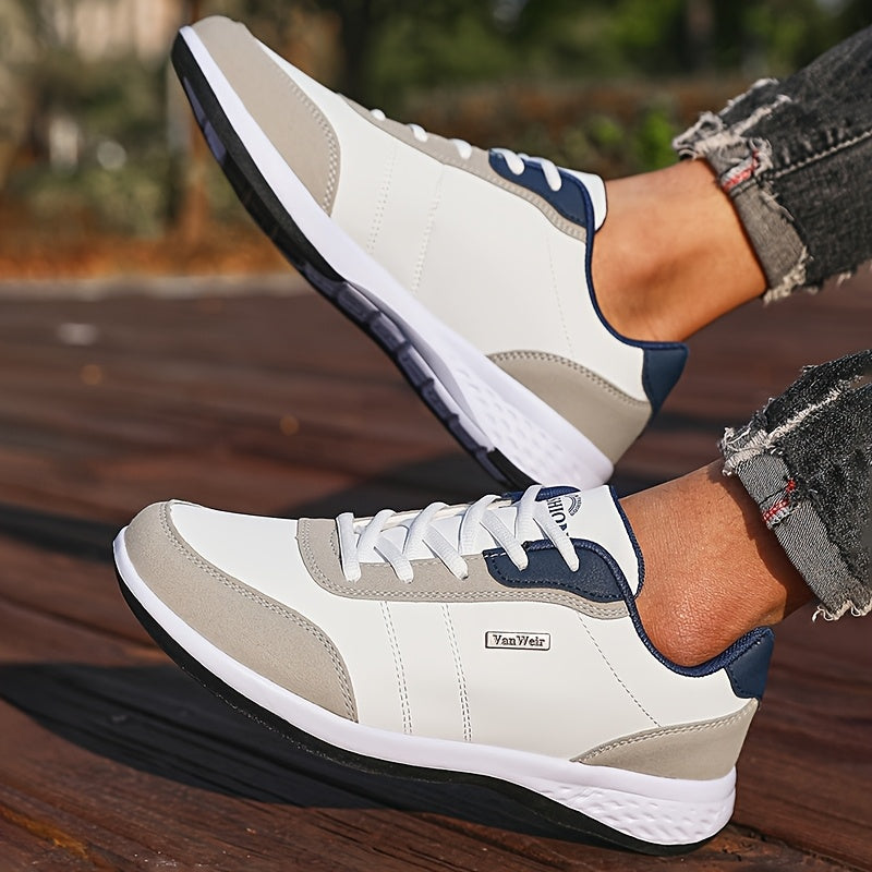[VanWeir Comfortable Grip Sneakers] VanWeir Plus Size Mens Casual Comfortable Grip Running Sneakers - Durable Lace-Up Design - Ideal for Outdoor Sports & Daily Wear