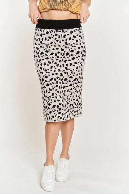ANIMAL PRINT SWEATER SKIRTS