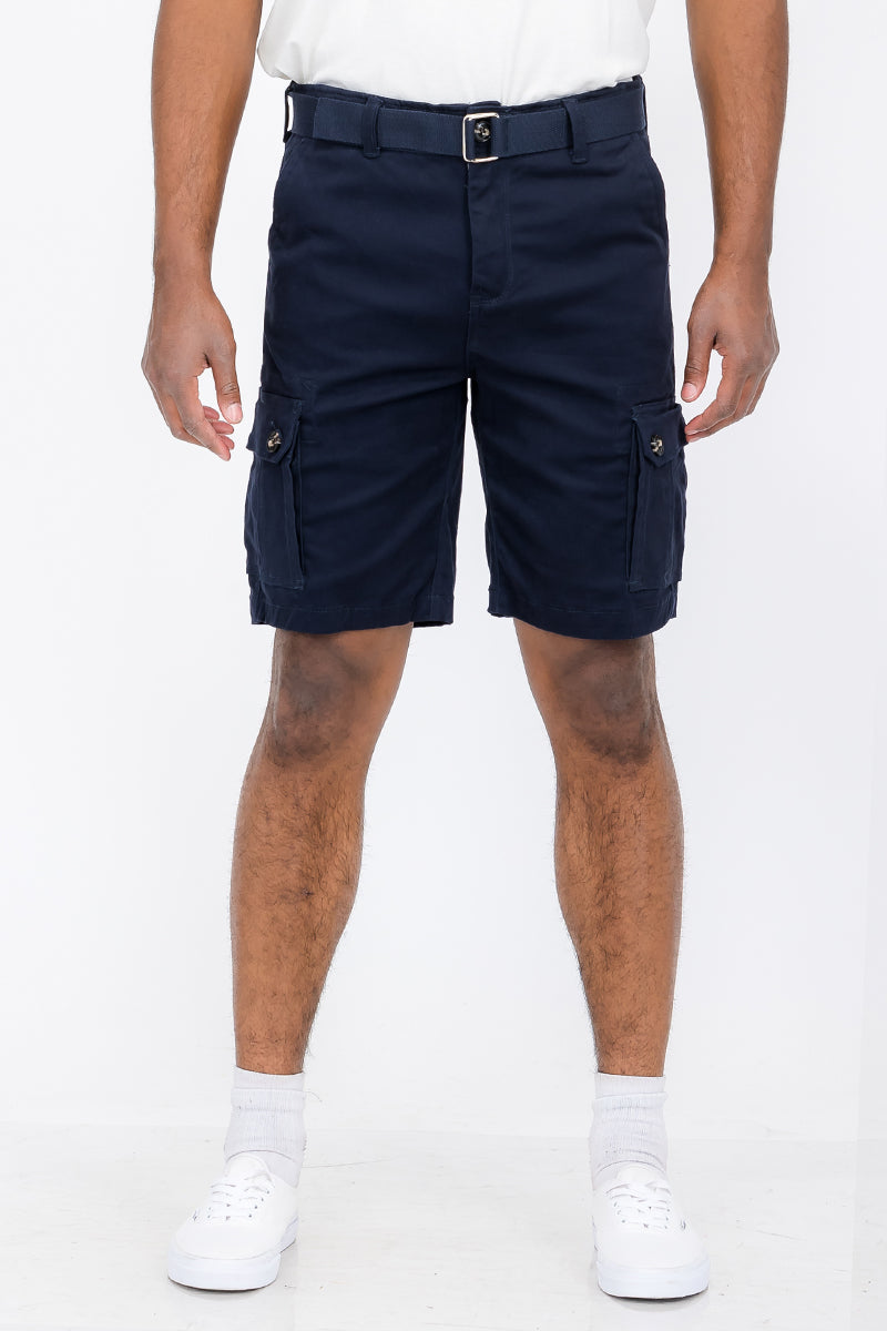 Belted Cargo Short - Navy