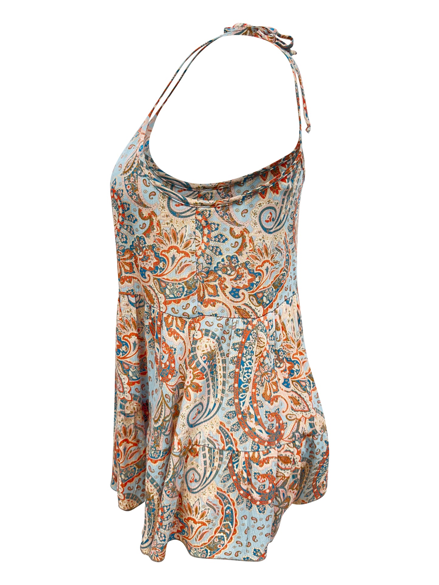 Paisley Print Tiered Dress
