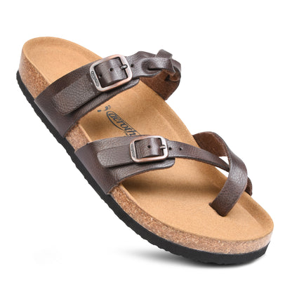Irenic Soft Footbed Strappy Slides