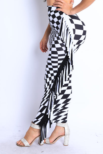 Plaid Stretch Bodycon Maxi Skirt