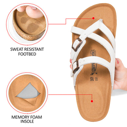 Celestis Soft Footbed Strappy Slides