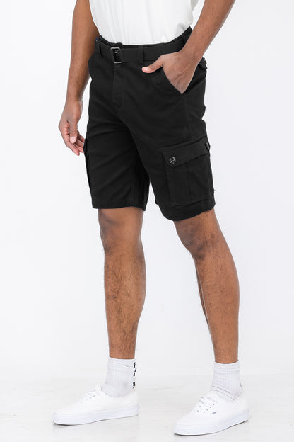 Belted Cargo Short - Black