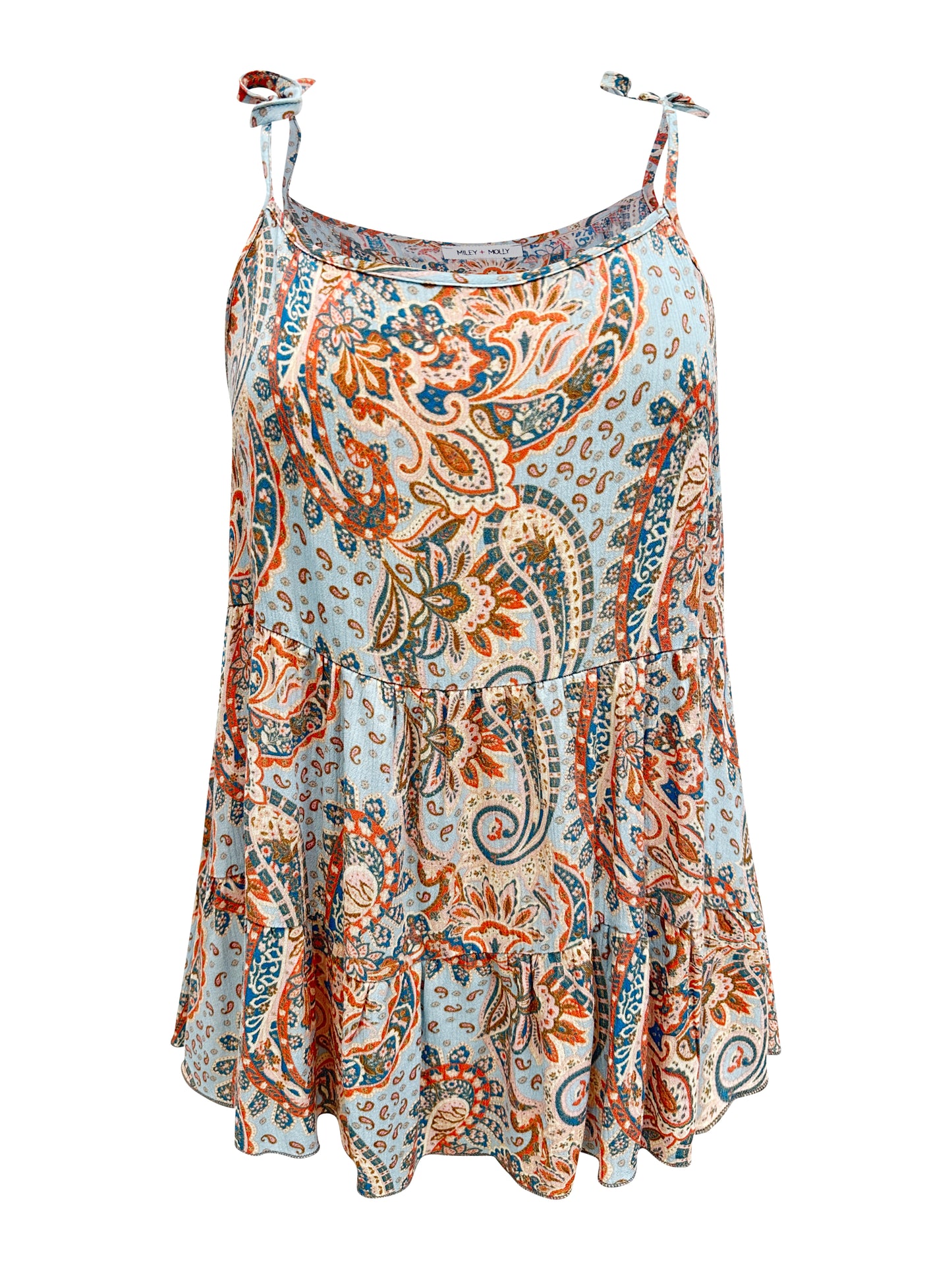 Paisley Print Tiered Dress