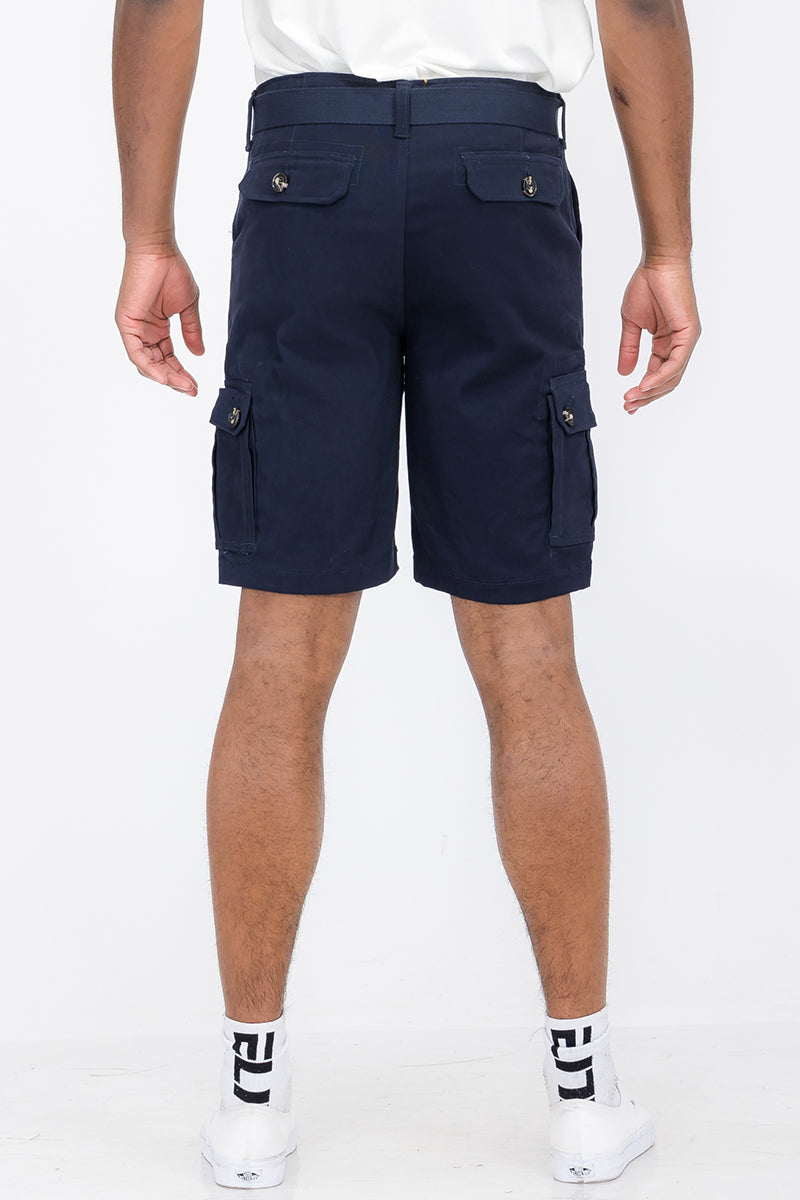 Belted Cargo Short - Navy