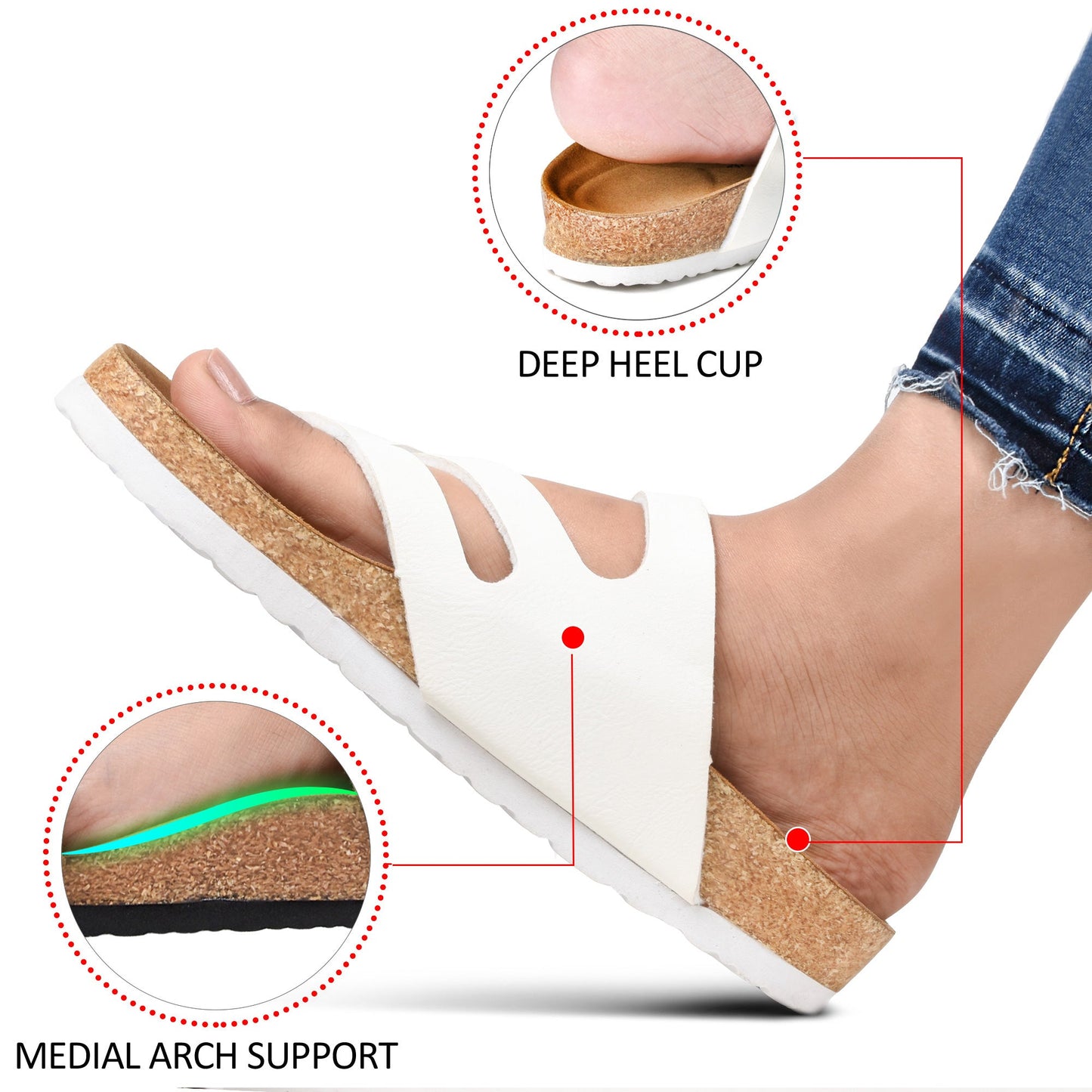 Celestis Soft Footbed Strappy Slides