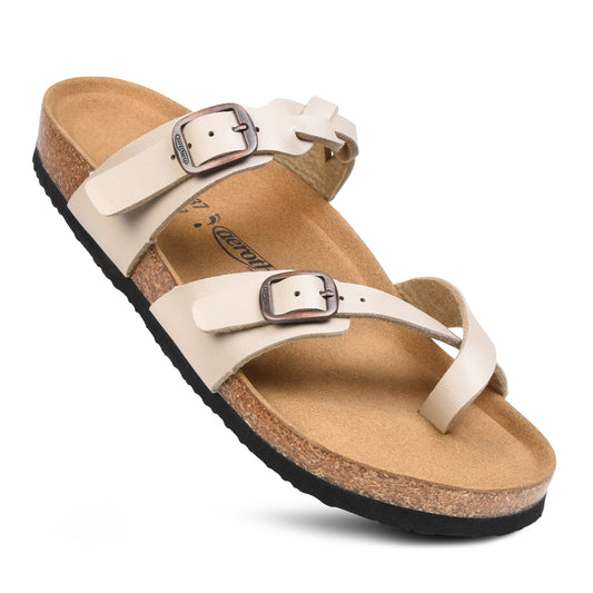 Irenic Soft Footbed Strappy Slides
