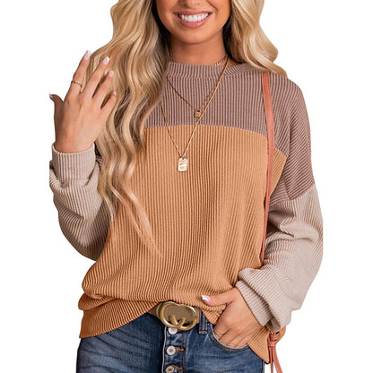 Color Block Crewneck Pullover