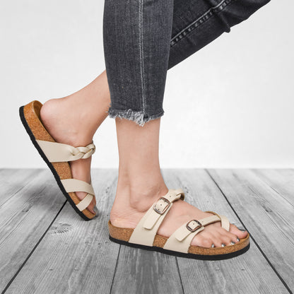 Irenic Soft Footbed Strappy Slides