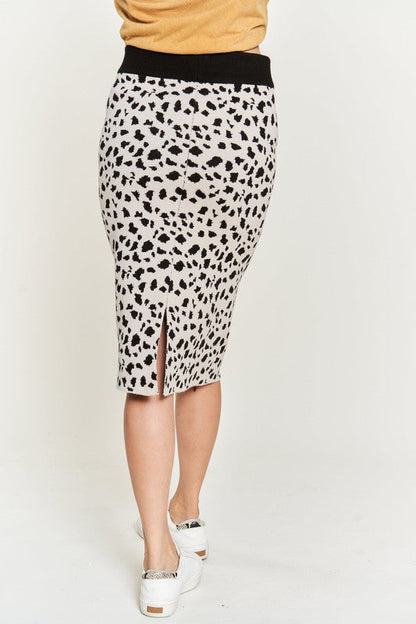 ANIMAL PRINT SWEATER SKIRTS