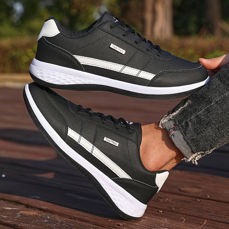 [VanWeir Comfortable Grip Sneakers] VanWeir Plus Size Mens Casual Comfortable Grip Running Sneakers - Durable Lace-Up Design - Ideal for Outdoor Sports & Daily Wear