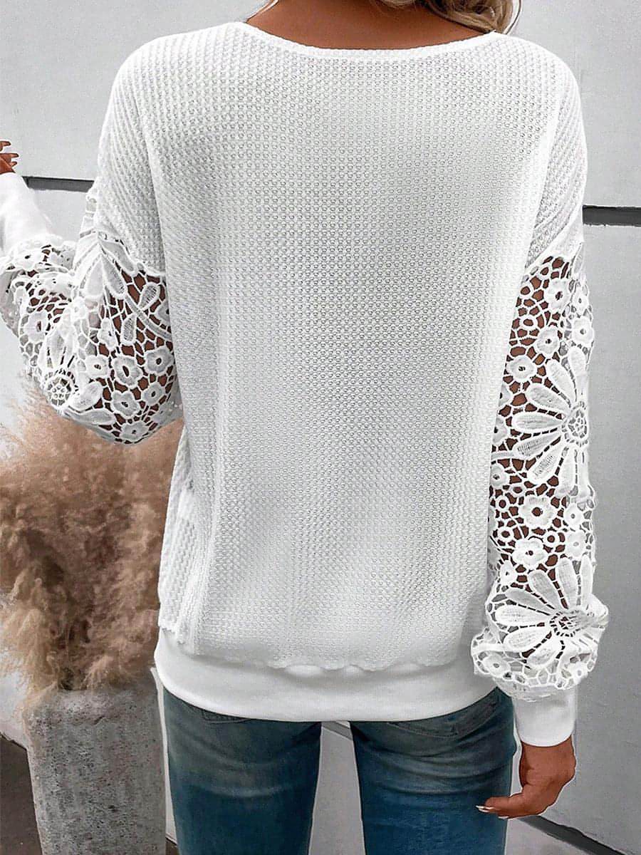 Pullover V-neck Long Sleeve Top