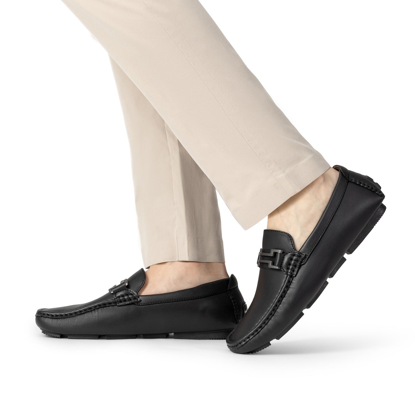 Men's moccasins Penny loafers solid color, breathable and wear-resistant slip-on formal shoes for business occasions, daily office shoes for men