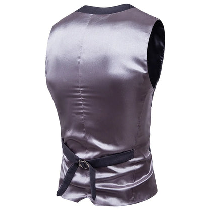 High Quality Men Suit Vest Waistcoat Business Casual Slim Groom Groomsman Wedding Men's Dress Blazer Vests 9 Colors Formal Party