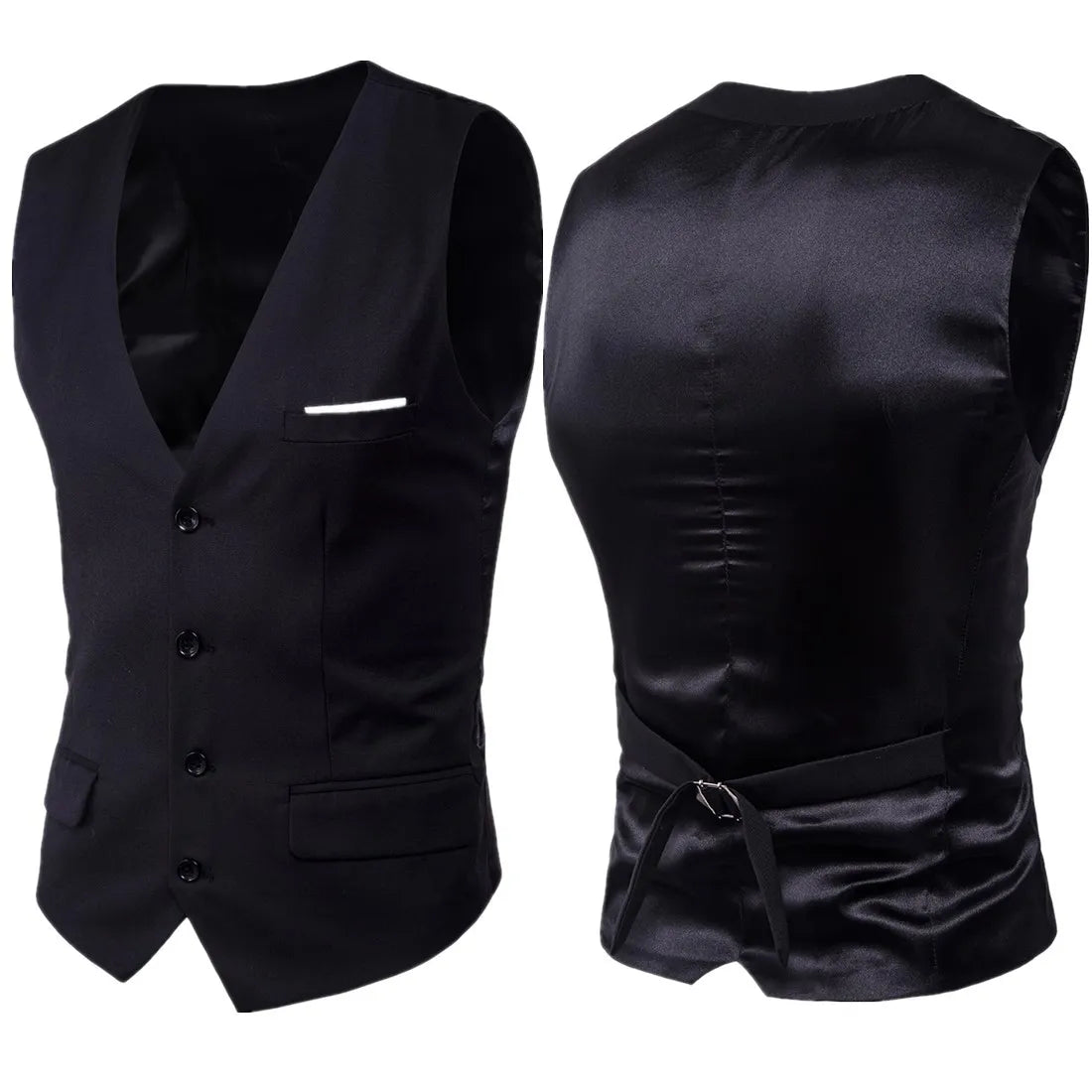 High Quality Men Suit Vest Waistcoat Business Casual Slim Groom Groomsman Wedding Men's Dress Blazer Vests 9 Colors Formal Party