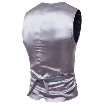 High Quality Men Suit Vest Waistcoat Business Casual Slim Groom Groomsman Wedding Men's Dress Blazer Vests 9 Colors Formal Party