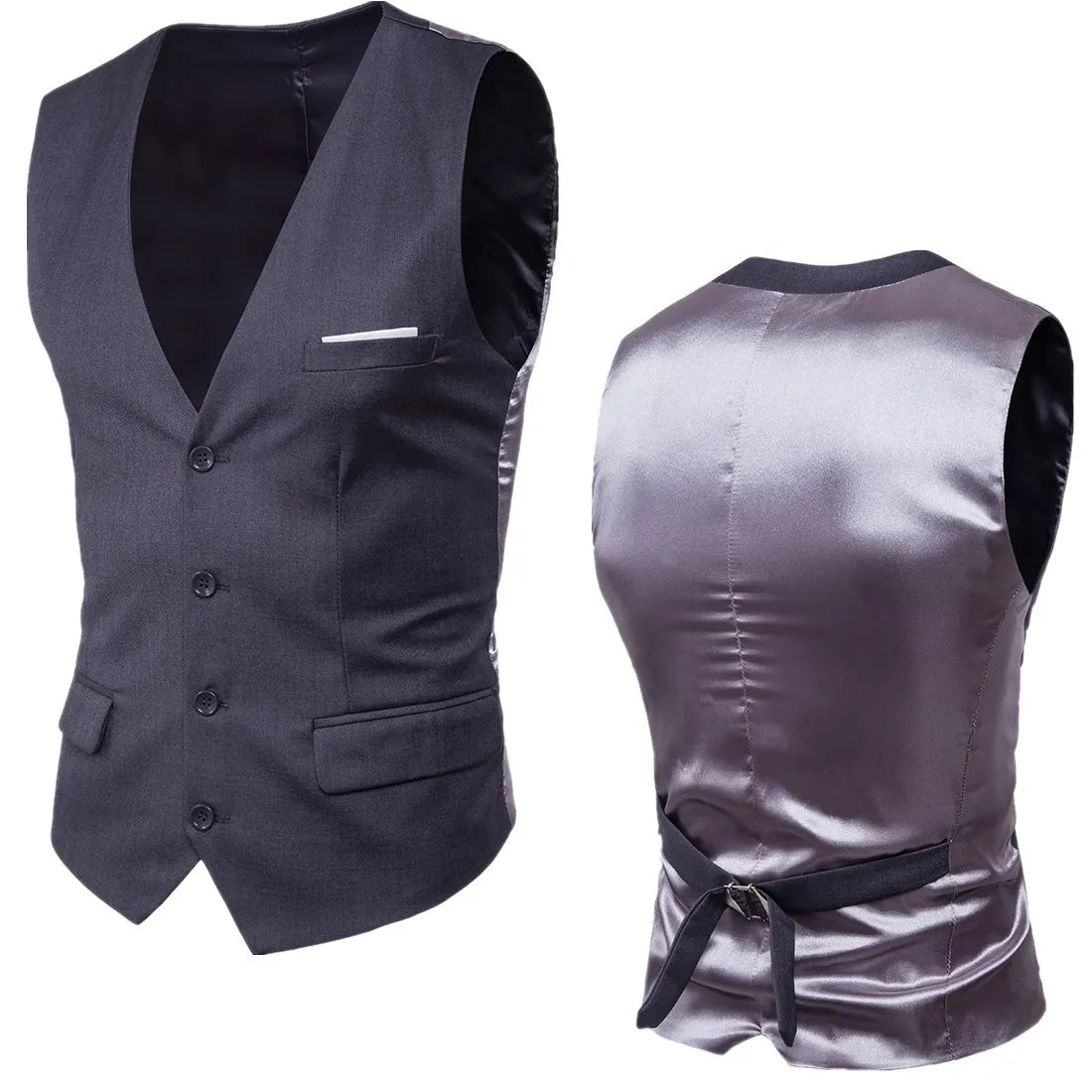 High Quality Men Suit Vest Waistcoat Business Casual Slim Groom Groomsman Wedding Men's Dress Blazer Vests 9 Colors Formal Party