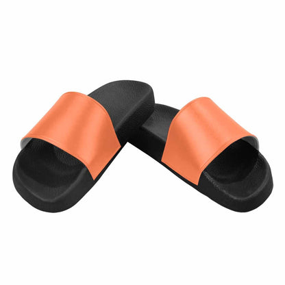 Womens Slide Sandals - Coral Red